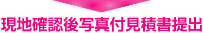 現地確認後写真付見積書提出